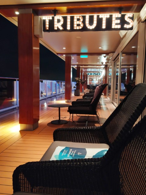 Tributes with outdoor seating for usage of Classic Beverage Package on World Dream Cruises