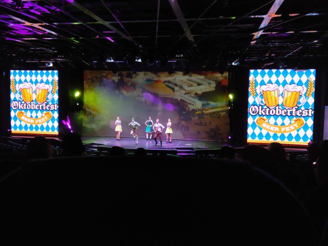 Oktoberfest dance performance prior to Faith onboard Genting World Dream