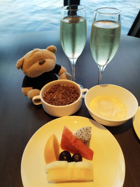 Fruits, cereals and Yoghurt at World Dream Dining Room (Lower) 
