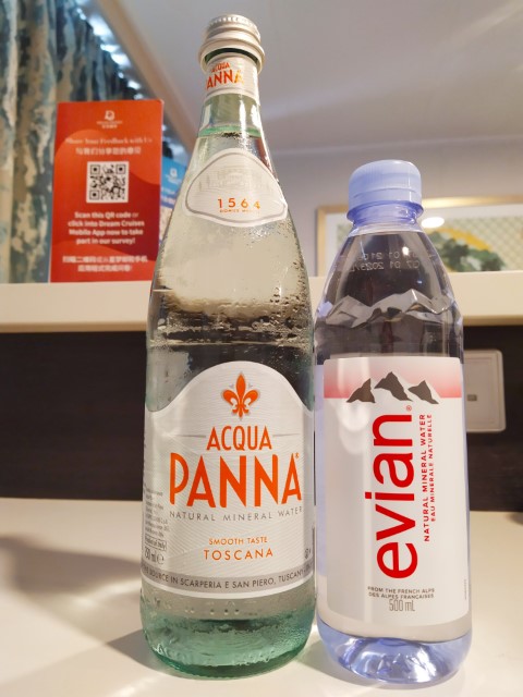 Dream Cruise Classic Beverage Package Review - Premium Water (including Acqua Panna and Pellegrino)