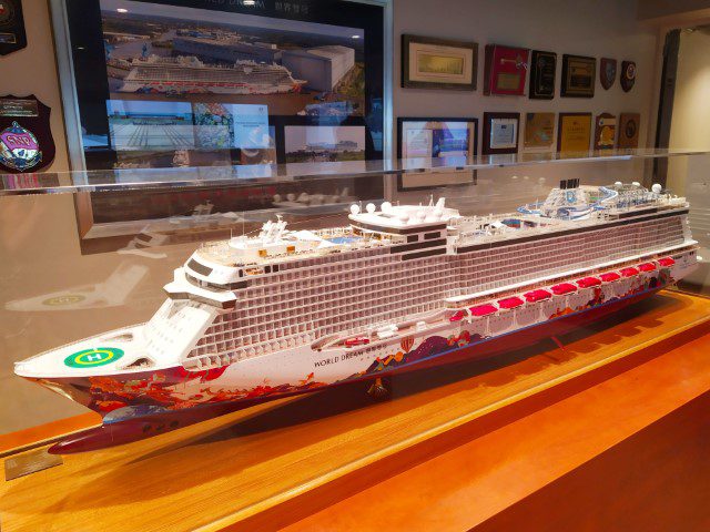 Model of Genting World Dream at Bridge Viewing Room