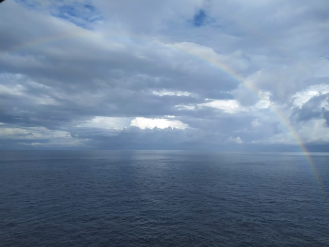 Dream Cruises World Dream Cruise to Nowhere Full Rainbow at Sea