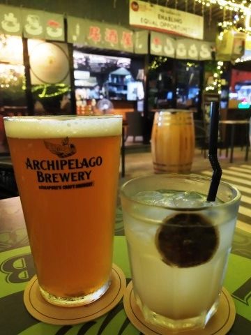 Archipelago Summer IPA and Yuzu Shu from Beastro Singapore Punggol Container Park