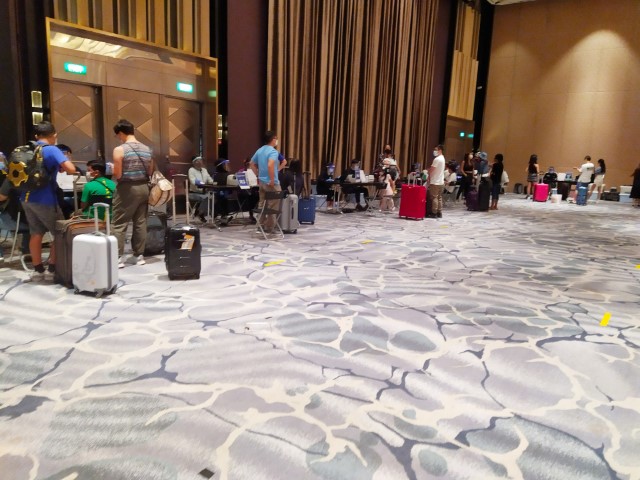 Registration prior to ART test (Royal Caribbean Cruise ART at Raffles City Convention Centre)