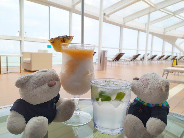 Mojito and Pina Colada from Solarium's Sunshine Bar