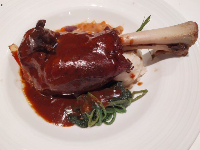 Quantum of the Seas Main Dining Room Dinner (Braised Lamb Shank)