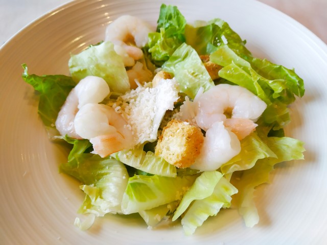Royal Caribbean Cruise Main Dining Room Lunch - Caesar's Salad with Shrimp