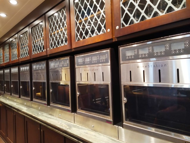 Wine Tasting Machines in Vintage Wine Bar (Probably used pre-COVID)