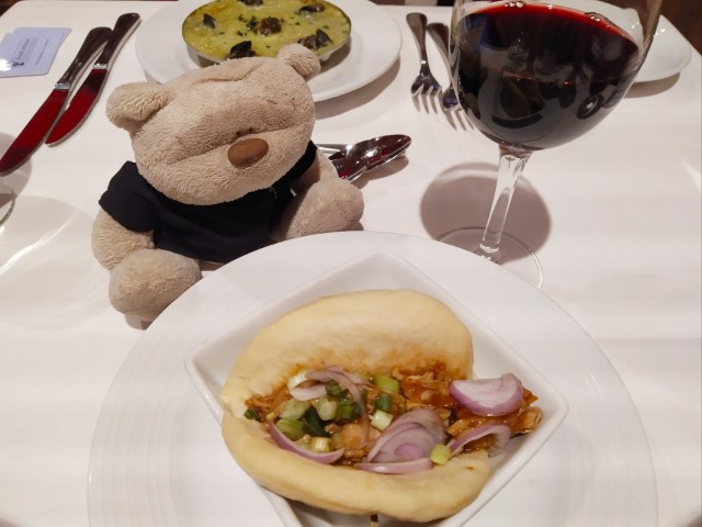 Royal Caribbean Cruise Main Dining Room Dinner - Asian Style Pork Tacos with Cabernet Sauvignon (Reserve)