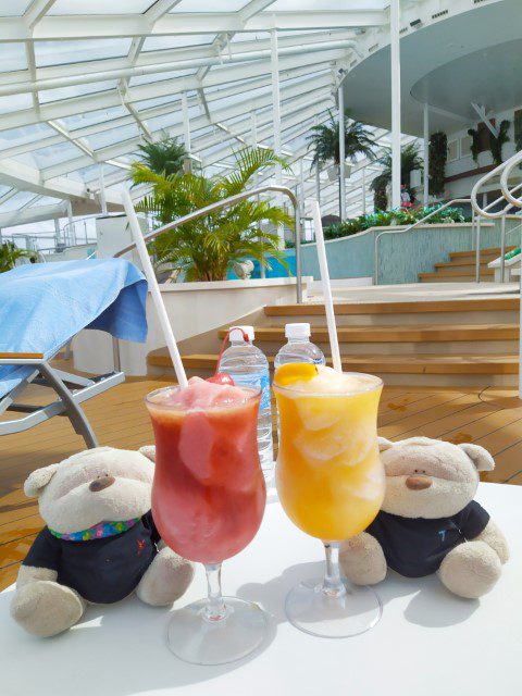 Strawberry and Peach Frozen Margarita Solarium Quantum of the Seas