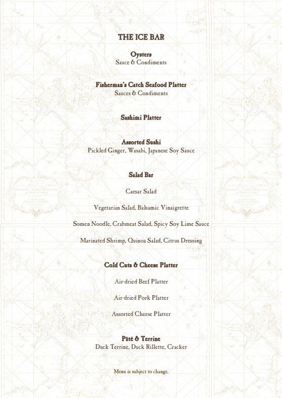 Colony Seafood Dinner Buffet Menu (Ritz Carlton Millenia Singapore) 2