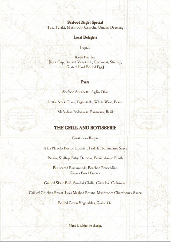 Colony Seafood Dinner Buffet Menu (Ritz Carlton Millenia Singapore) 3