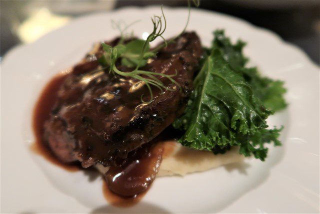 Beef Rib with Red Wine Sauce and Onion Marmalade Ritz Carlton Colony Seafood Buffet