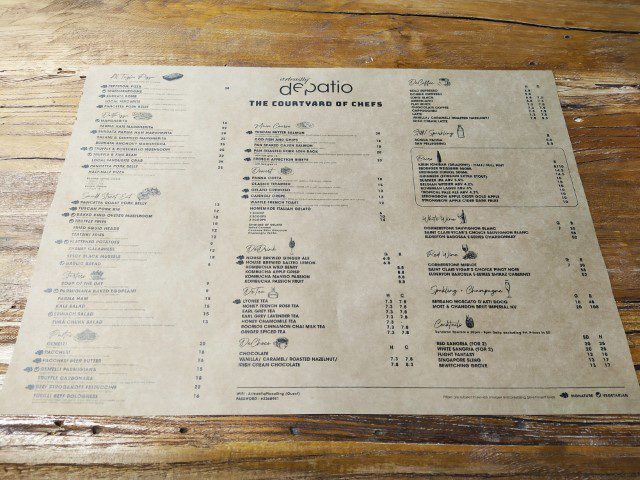 Arteastiq Depatio Menu Review