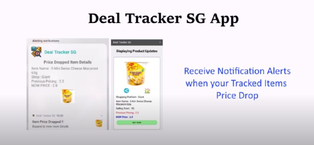 Deal Tracker SG App Price Drop Function