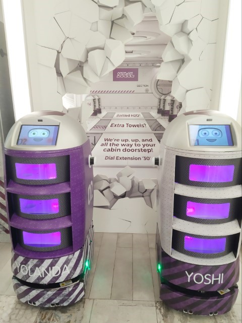 Yoshi and Yolanda robots at Yotel Singapore