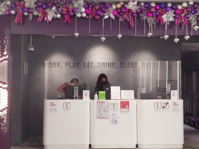 Check-in counter at Yotel Singapore