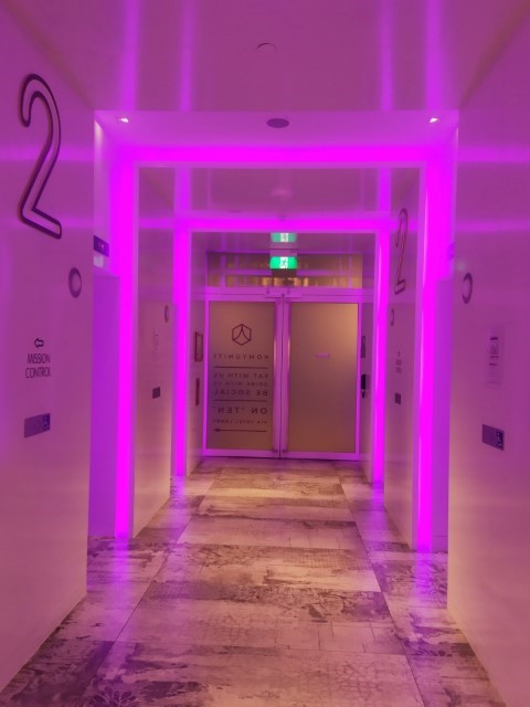 Futuristic Lift Lobby of Yotel Singapore