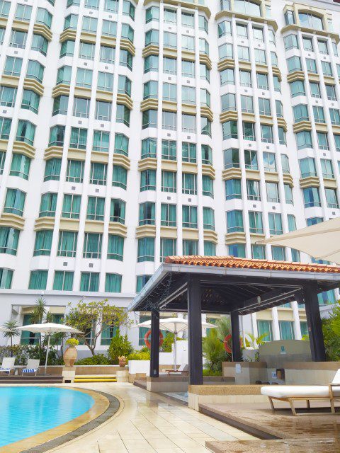 View of InterContinental Singapore from Swimming Pool