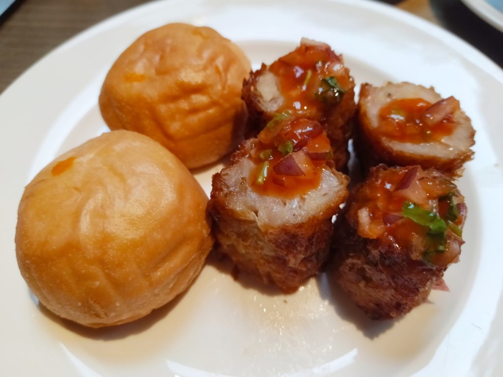 Five Spice Ngoh Hiang , Deep Fried Egg Custard Bun - Afternoon Tea InterContinental Singapore Club Room Benefits