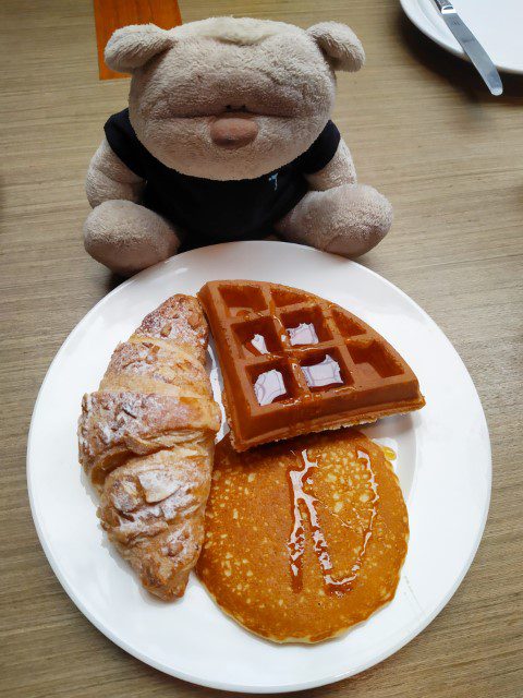 Breakfast InterContinental Singapore - Croissant Waffles and Pancakes