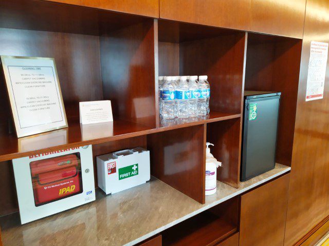 Chilled and room temperature water at Gym of InterContinental Singapore