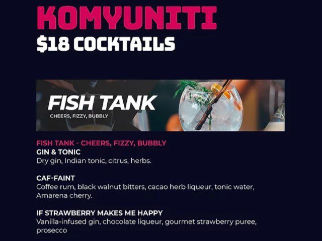 Komyuniti Yotel Singapore Cocktail Menu 2 