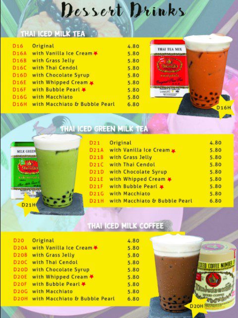 BKK Bistro and Bar Menu Drinks