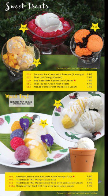 BKK Bistro and Bar Menu Desserts