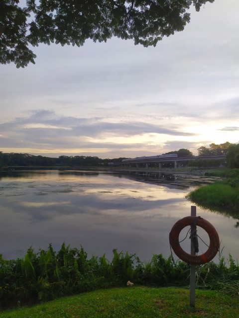 Sunset at Lower Seletar Reservoir after dinner at ORTO