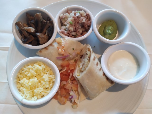 Burrito Spectrum of the Seas Breakfast at Main Dining Room
