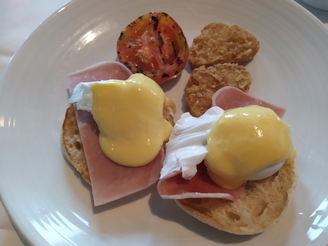 Spectrum of the Seas Eggs Benedict Breakfast at Main Dining Room
