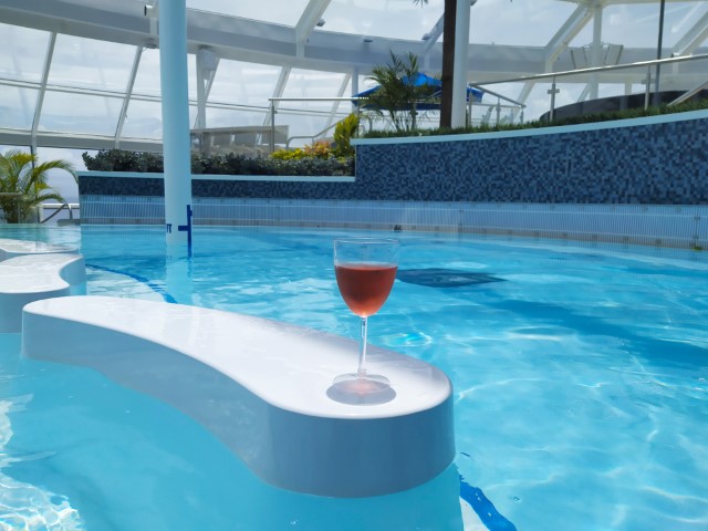You can now bring drinks into the pool on Spectrum of the Seas Solarium