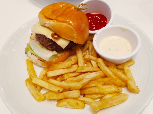 Royal Burger Spectrum of the Seas Main Dining Room Lunch