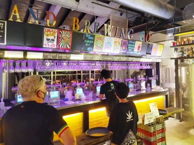 Beers collection station at Little Island Brewing Company Changi Village Review