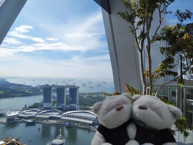 View of Marina Bay from CapitaSpring Singapore Sky Garden at 51st Storey