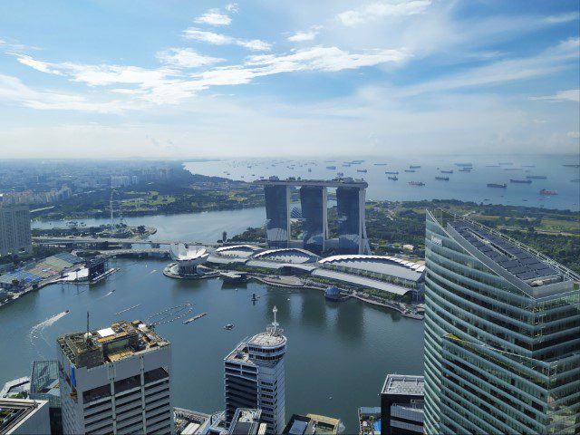 View of Marina Bay CapitaSpring Sky Garden Observatory (51st Storey)