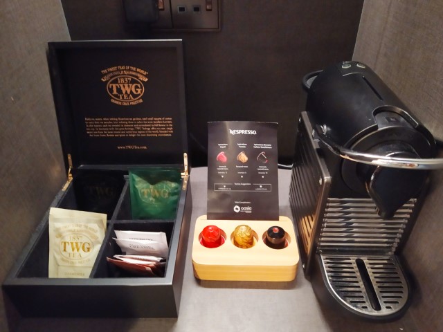 In-room Coffee and Tea Amenities Club Room Oasia Hotel Downtown Staycation Review