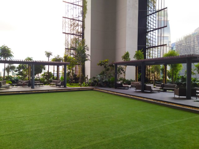Beautiful green space (Sky Terrace) on level 12 of Oasia Hotel Downtown - Can imagine its use for weddings