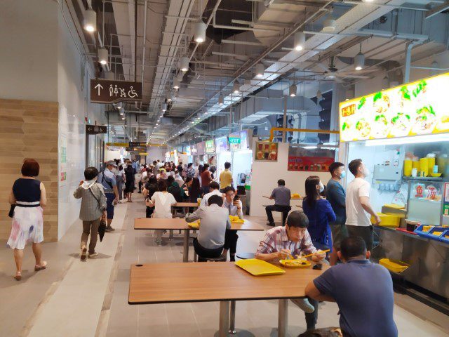 Inside Market Street Hawker Centre at CapitaSpring Singapore