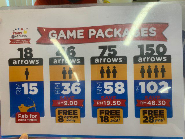 Stars Archery Game Package Prices Paradigm Mall Review