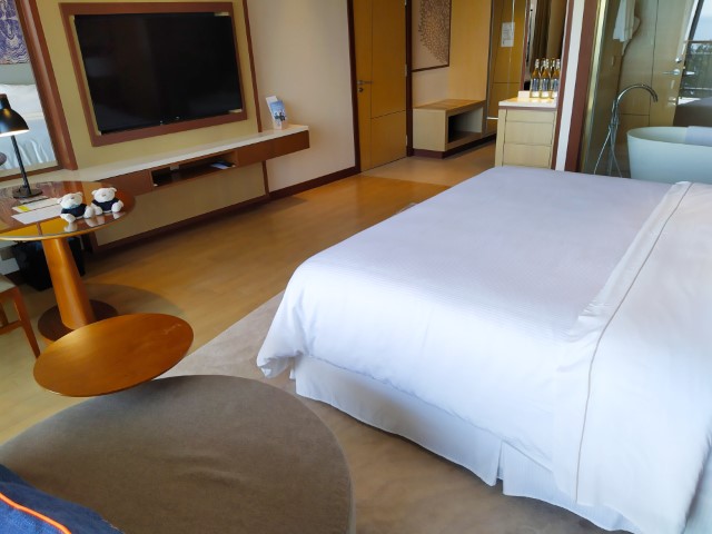 Alternate view of room with large flat screen TV at Westin Desaru Review