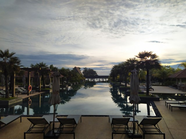 Views during breakfast at Anantara Desaru Resort 