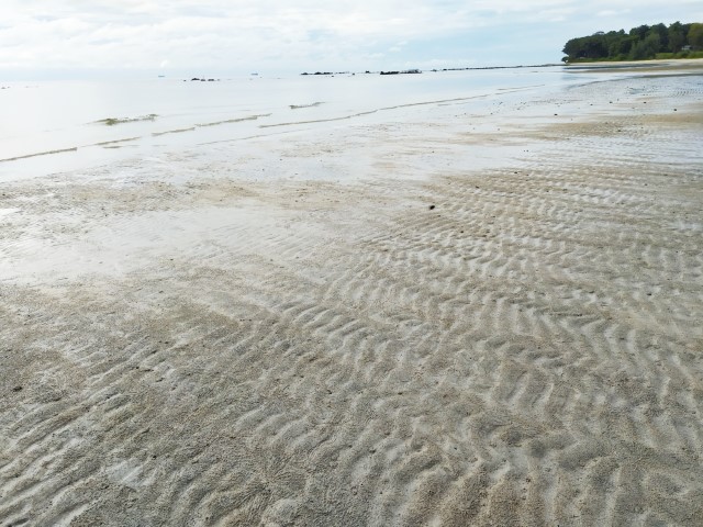 Natural wavy formations by the beach at Desaru