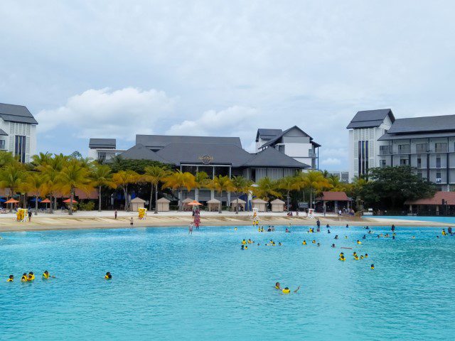 Cabanas available for rent at wave pool Adventure Waterpark Desaru