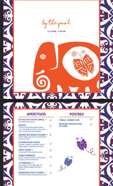 The Elephant and the Butterfly Hard Rock Desaru Menu 2