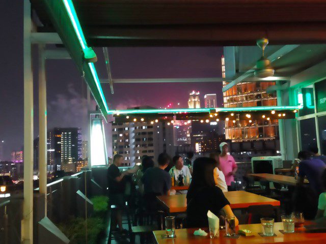 Skiver Sky Bar at Night