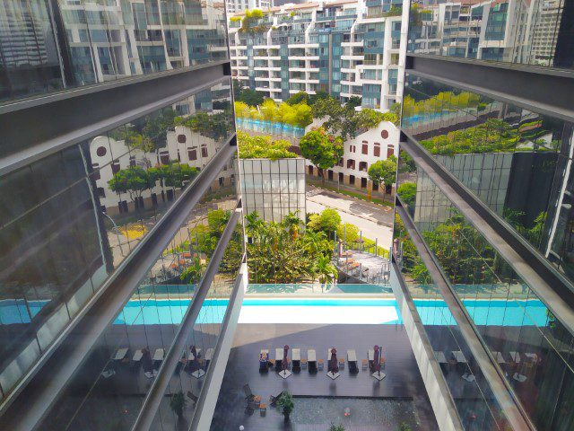 Studio M Swimming Pool View from Lift Lobby