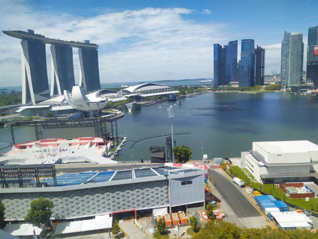 View of Marina Bay Sands from Marina Bay View Room Mandarin Oriental Singapore Review