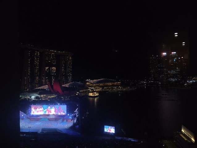 NDP Preview 2022 - Show segment seen from Mandarin Oriental Singapore